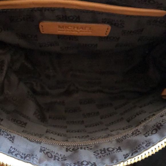 MICHAEL KORS Brown Orange Beige Hand Bag With Leather Handles - Picture 4 of 16